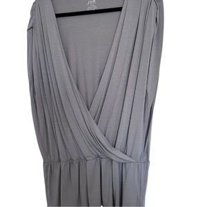 Joe Fresh Gray Draped Short Sleeve Top